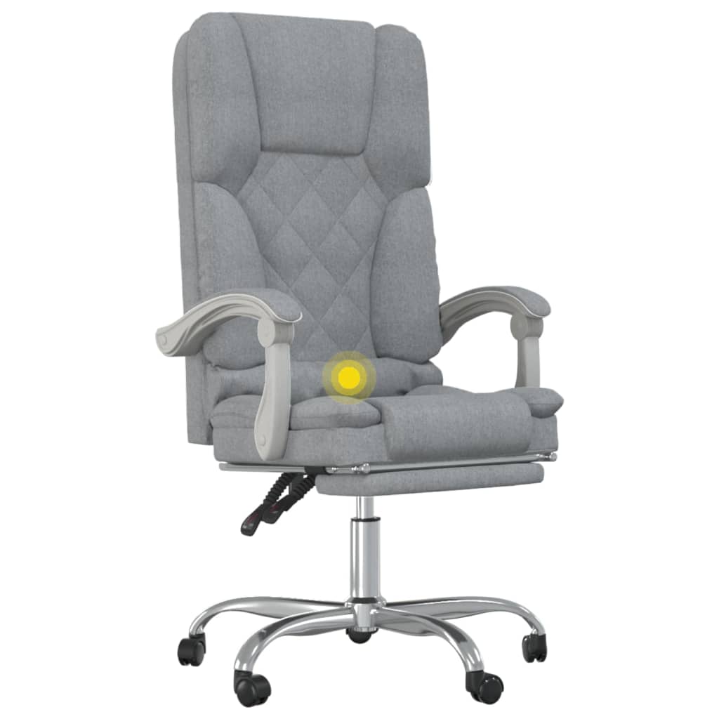 Bürostuhl mit Massagefunktion Taupe Stoff