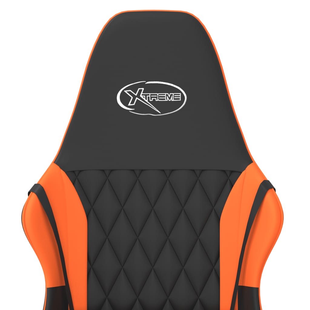 Gaming-Stuhl mit Massagefunktion Schwarz und Blau Kunstleder