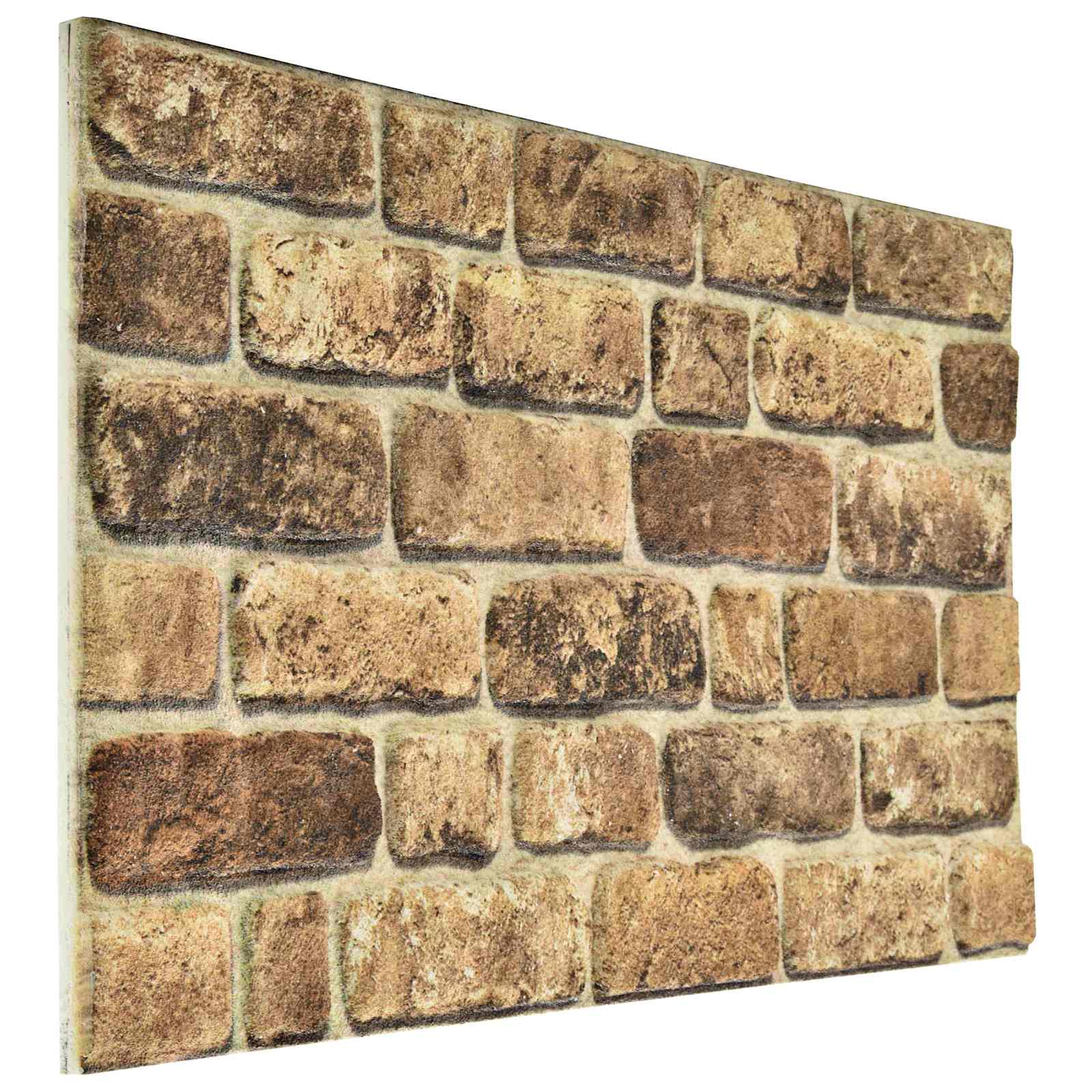 Wandpaneele 10 pcs Ziegel 100 x 50 cm EPS-Schaum