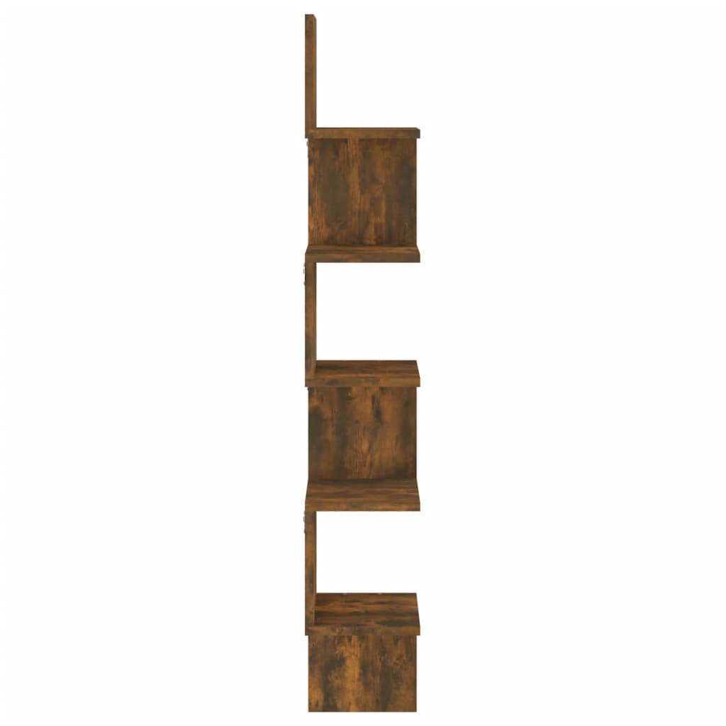 Wand-Eckregal Weiß 20x20x127,5 cm Holzwerkstoff