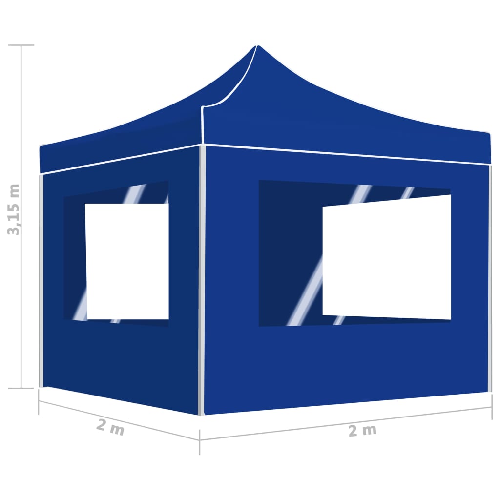 Profi-Partyzelt Faltbar Aluminium 2x2 m Anthrazit