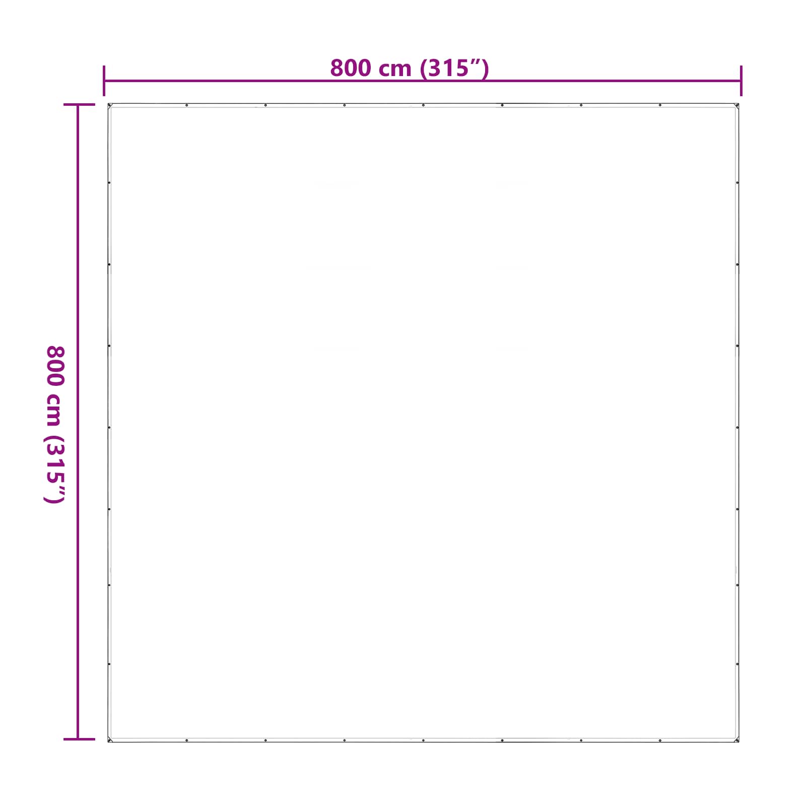 Pflanzenabdeckung mit Ösen 1x3 m Polyethylen