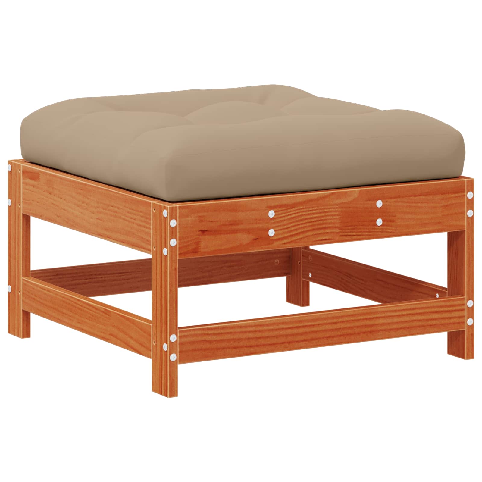 10-tlg. Garten-Lounge-Set mit Kissen Schwarz Massivholz