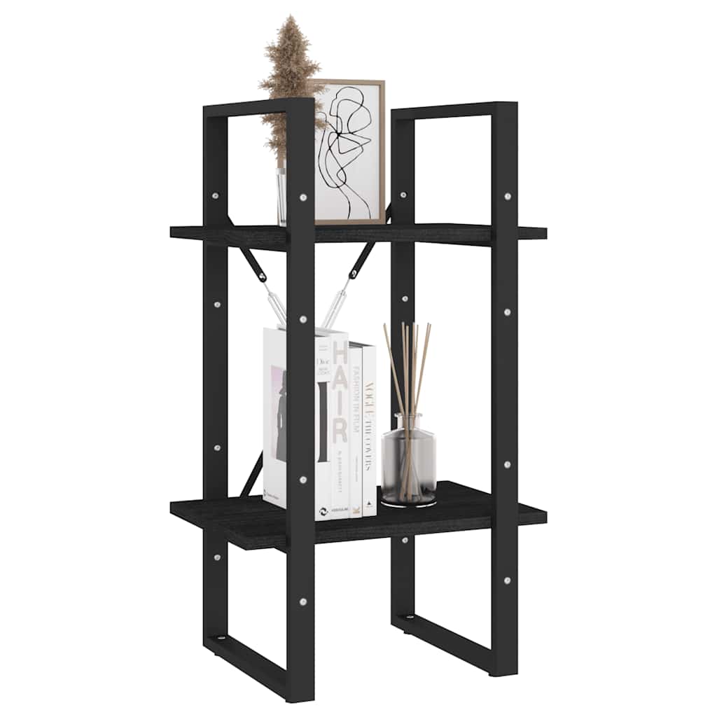 Bücherregal 2 Fächer Weiß 40x30x70 cm Holzwerkstoff