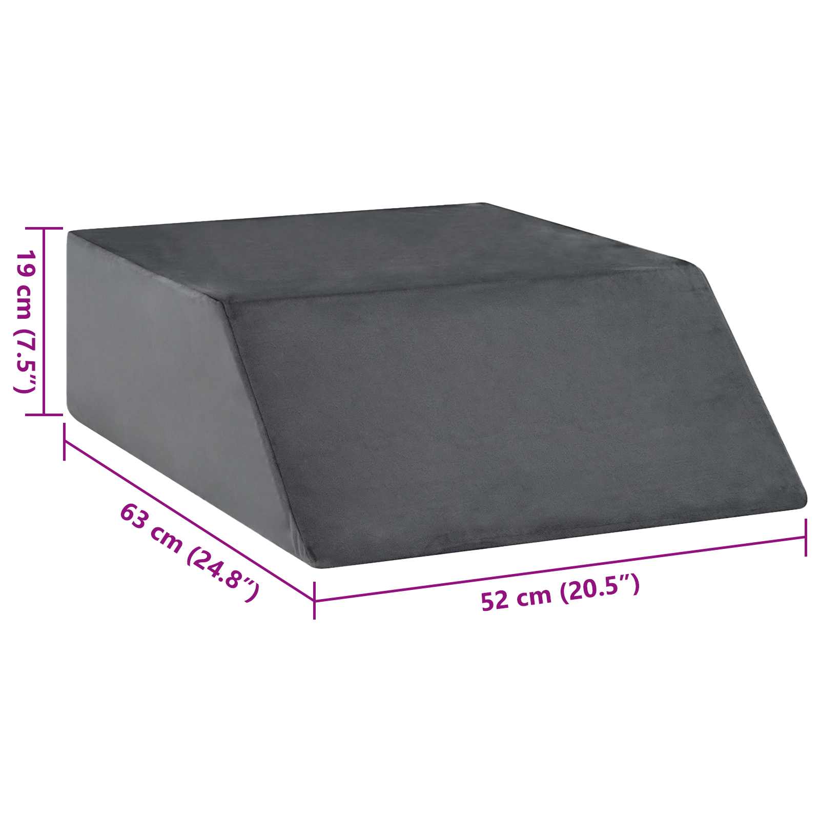 Beinkissen Uni Weiß 63 x 52 x 19,5 cm PU-Schaum