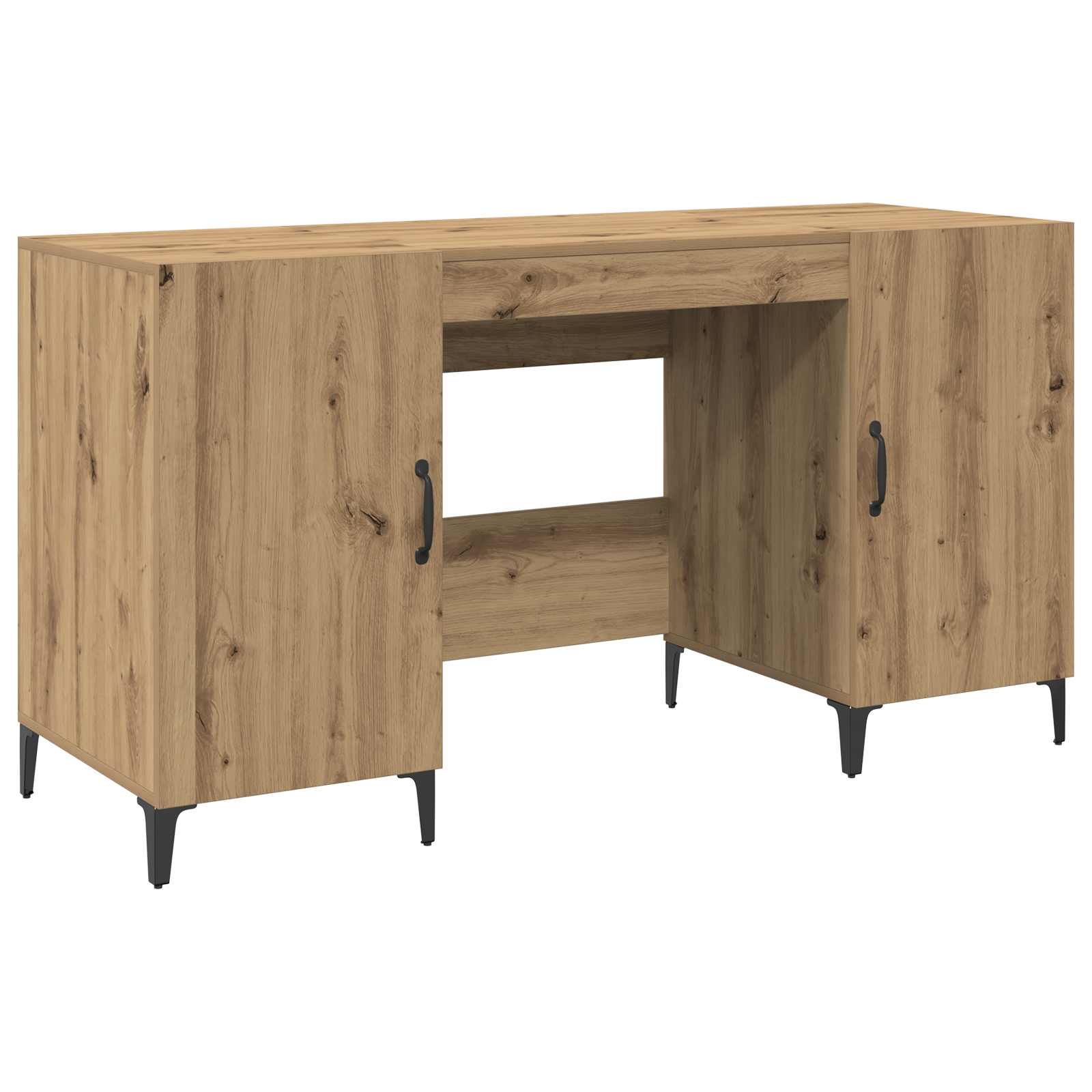 Schreibtisch mit Tür Altholz 140 x 50 x 75 cm Holzwerkstoff