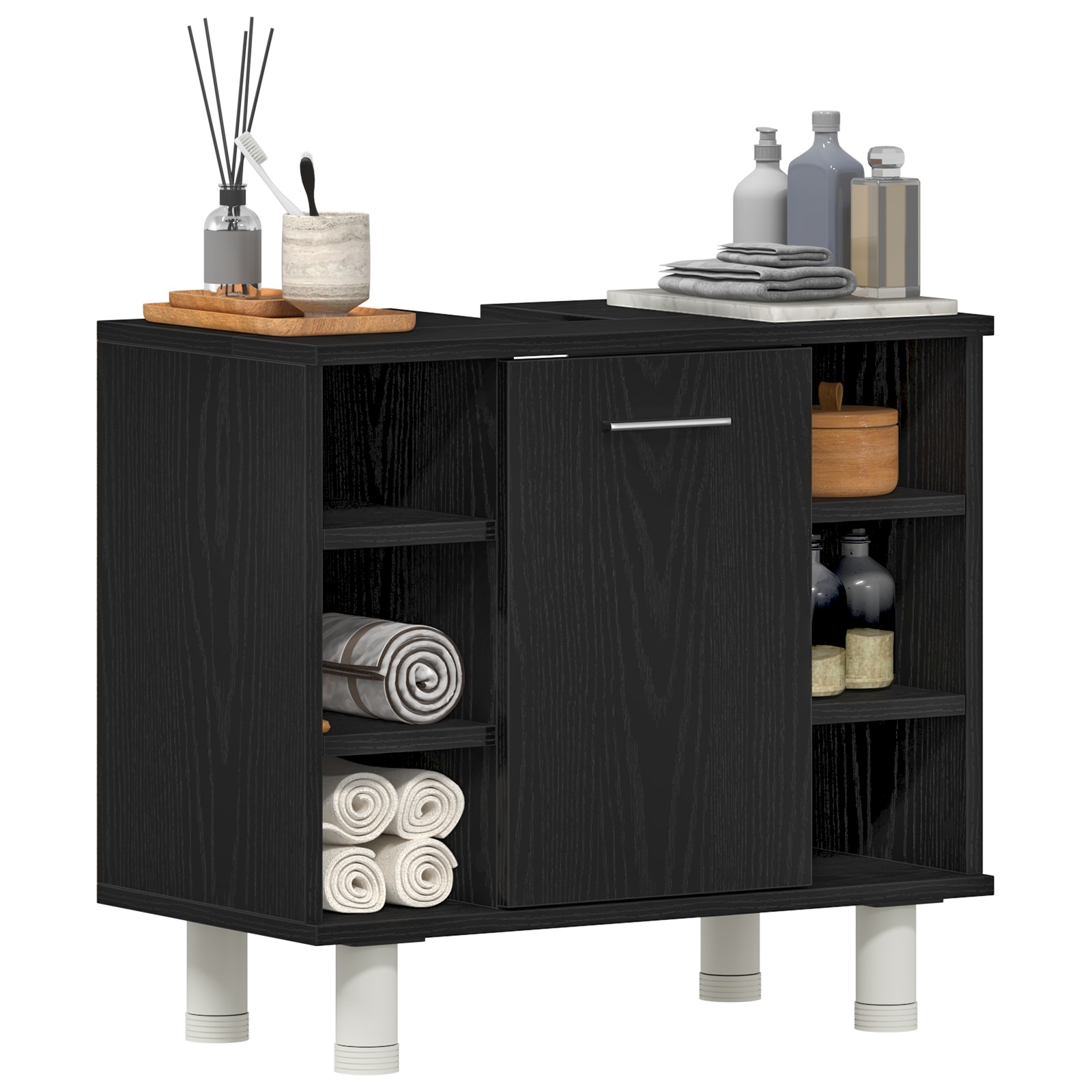 Badezimmerschrank Weiß 60x32x53,5 cm Holzwerkstoff