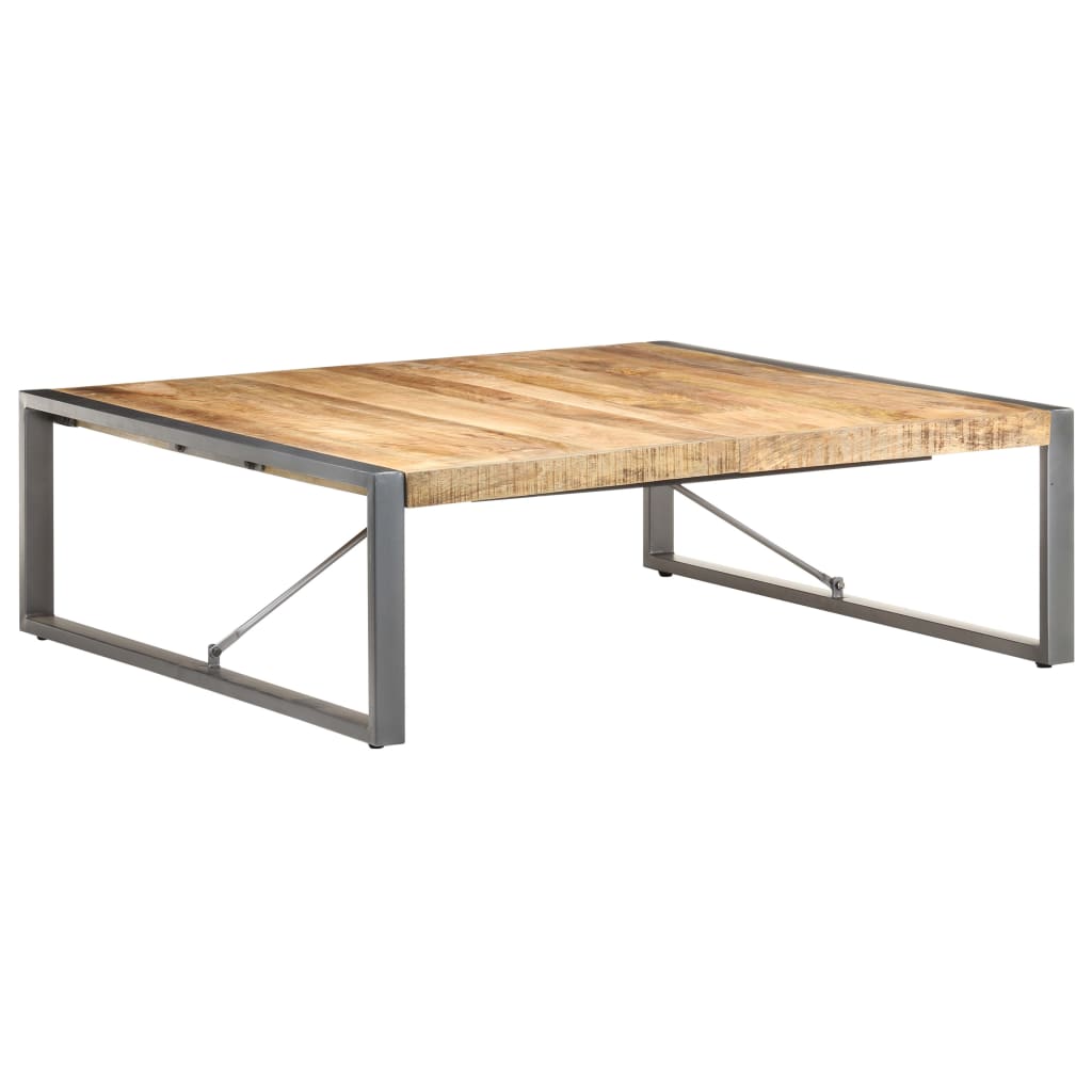 Couchtisch 140x140x40 cm Raues Mangoholz