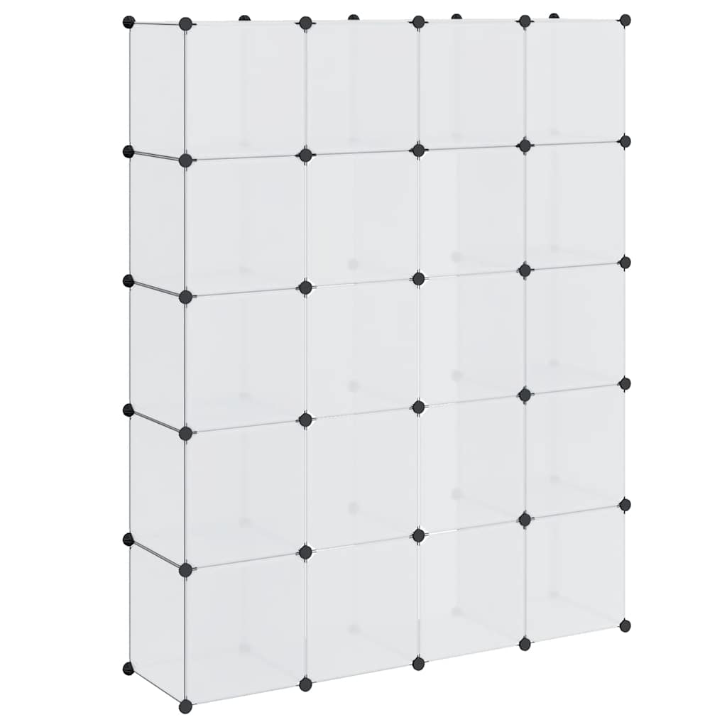 Modularer Schrank mit 9 Fächern 109x36,5x143cm Schwarz und Weiß