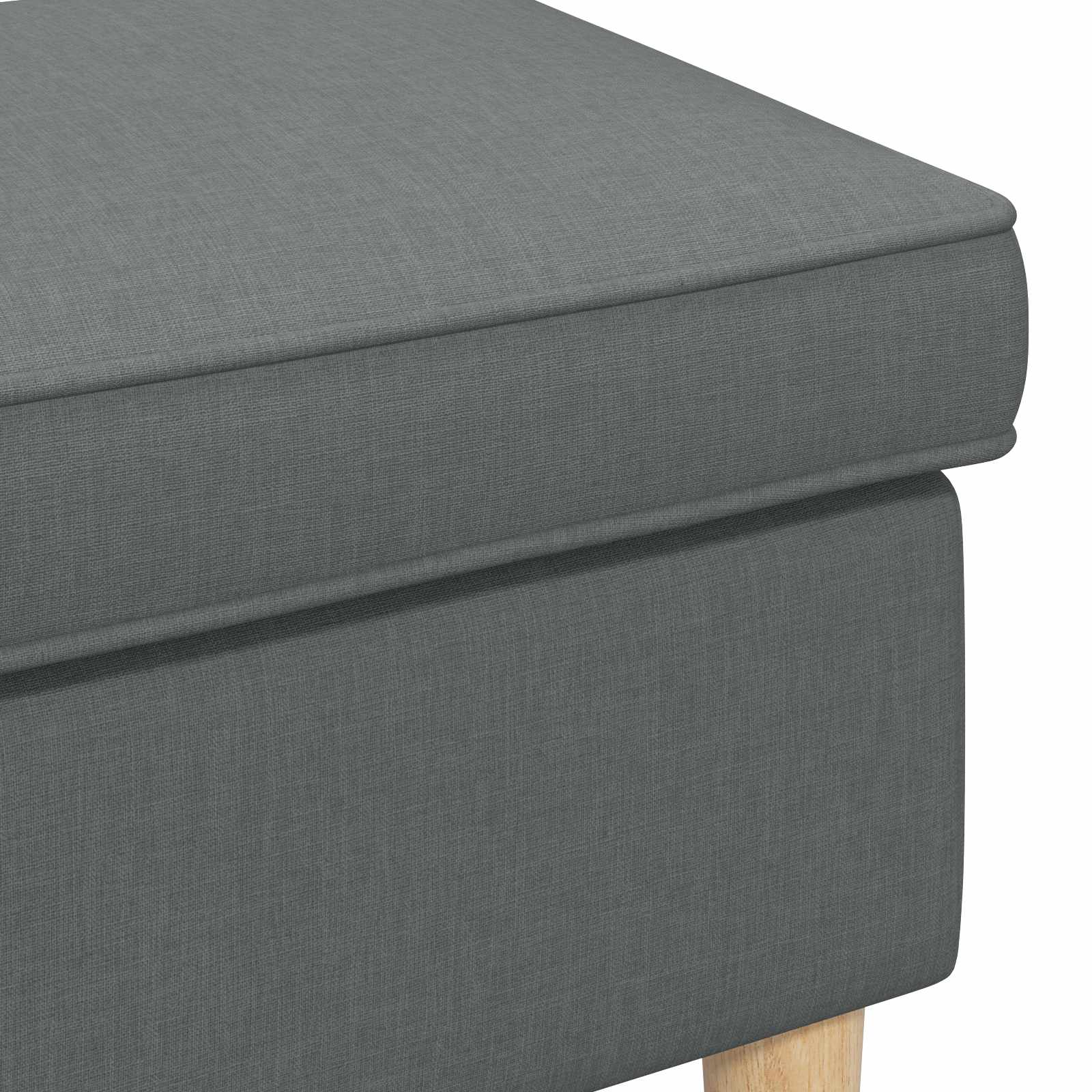 Hocker Hellgrau 55 x 35 x 41 cm Polyester