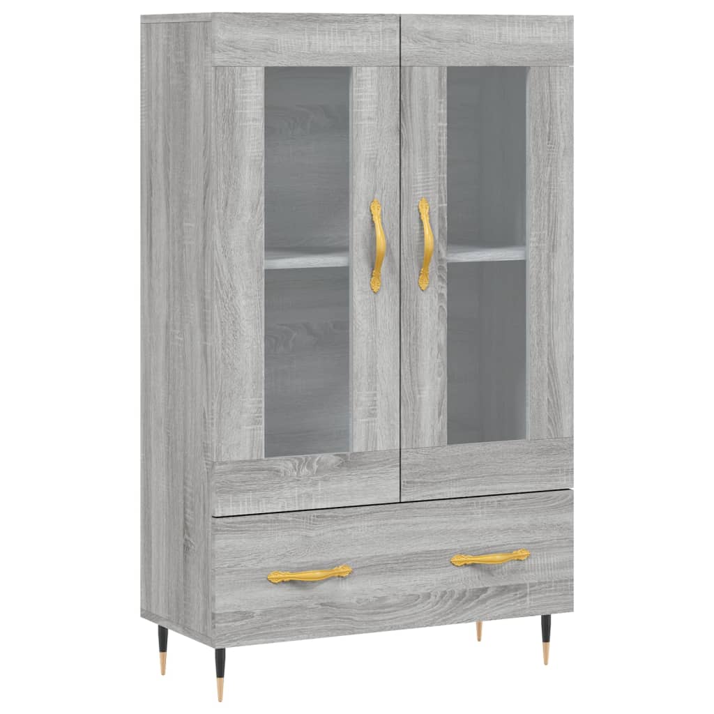 Highboard Betongrau 69,5x31x115 cm Holzwerkstoff