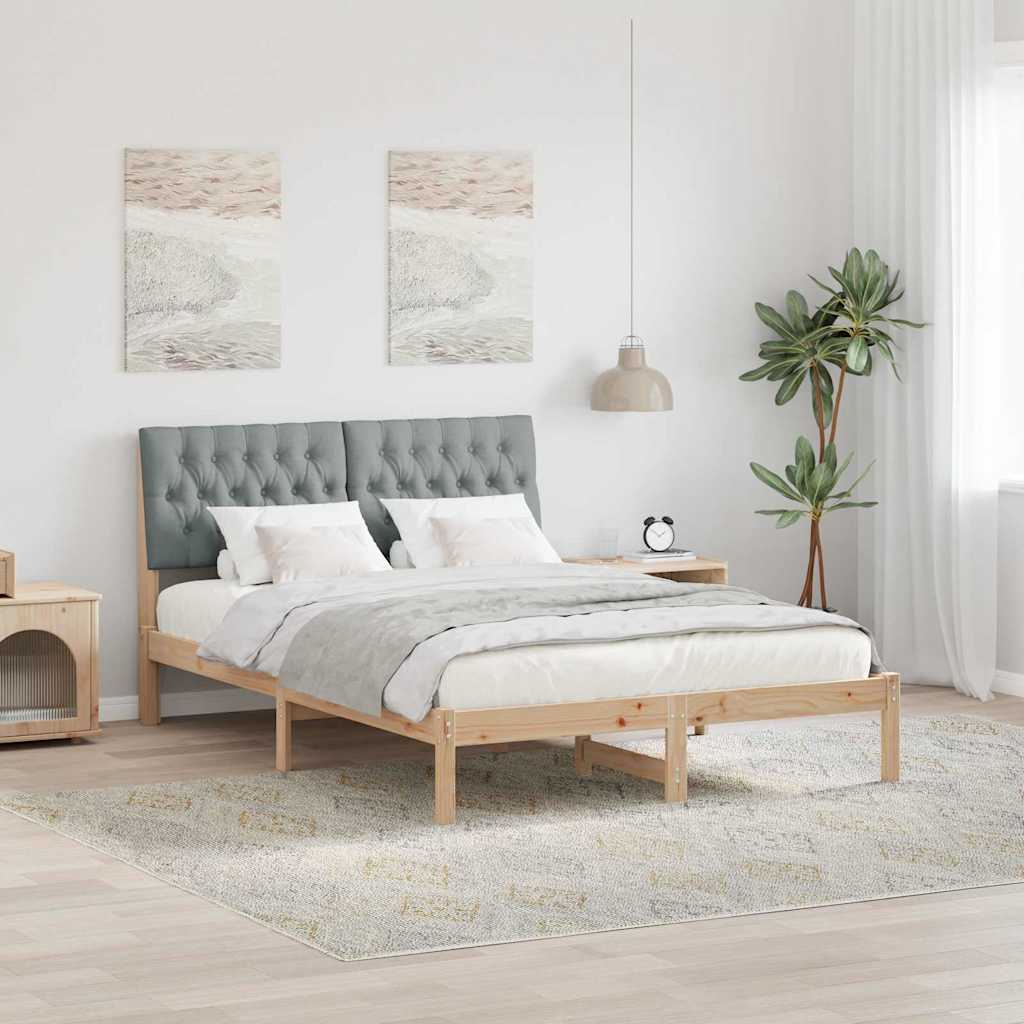 Bettgestell mit gepolstertem Kopfteil Braun 200 x 200 cm