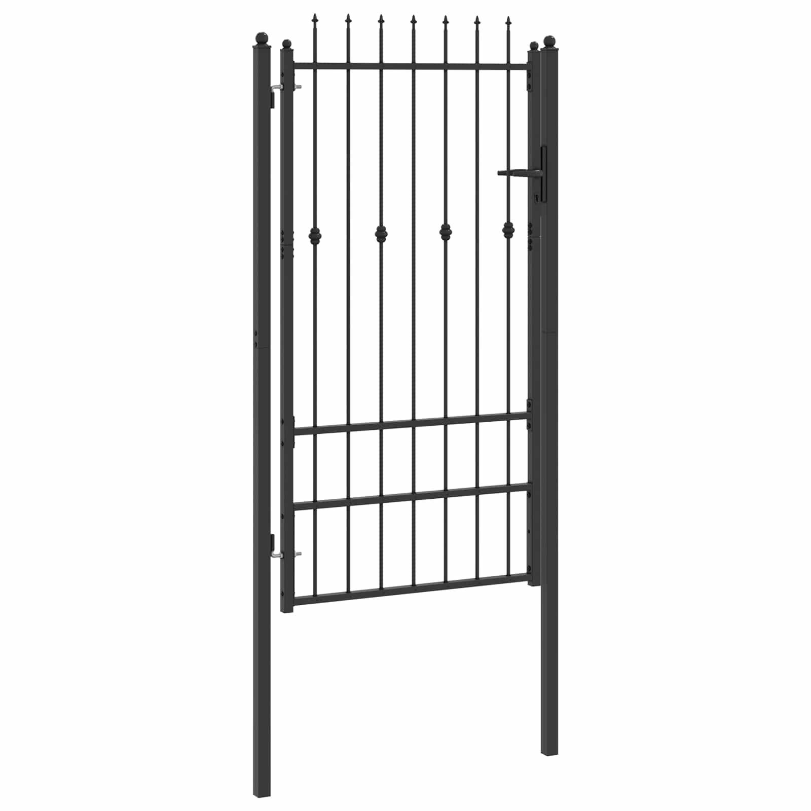 Zauntor HORST 100 x 75 cm Metall Schwarz Abschließbar