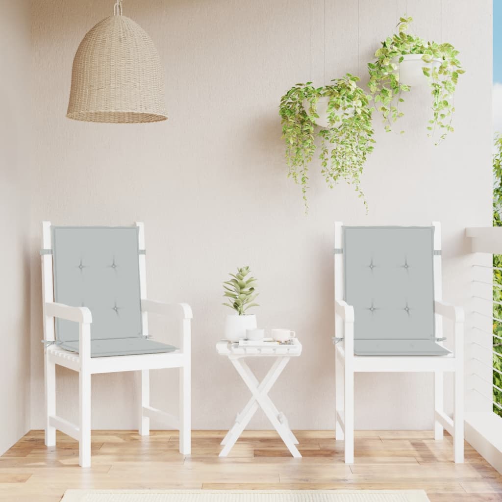 Niedriglehner-Auflagen 2 Stk Melange Anthrazit 100x50x7cm Stoff