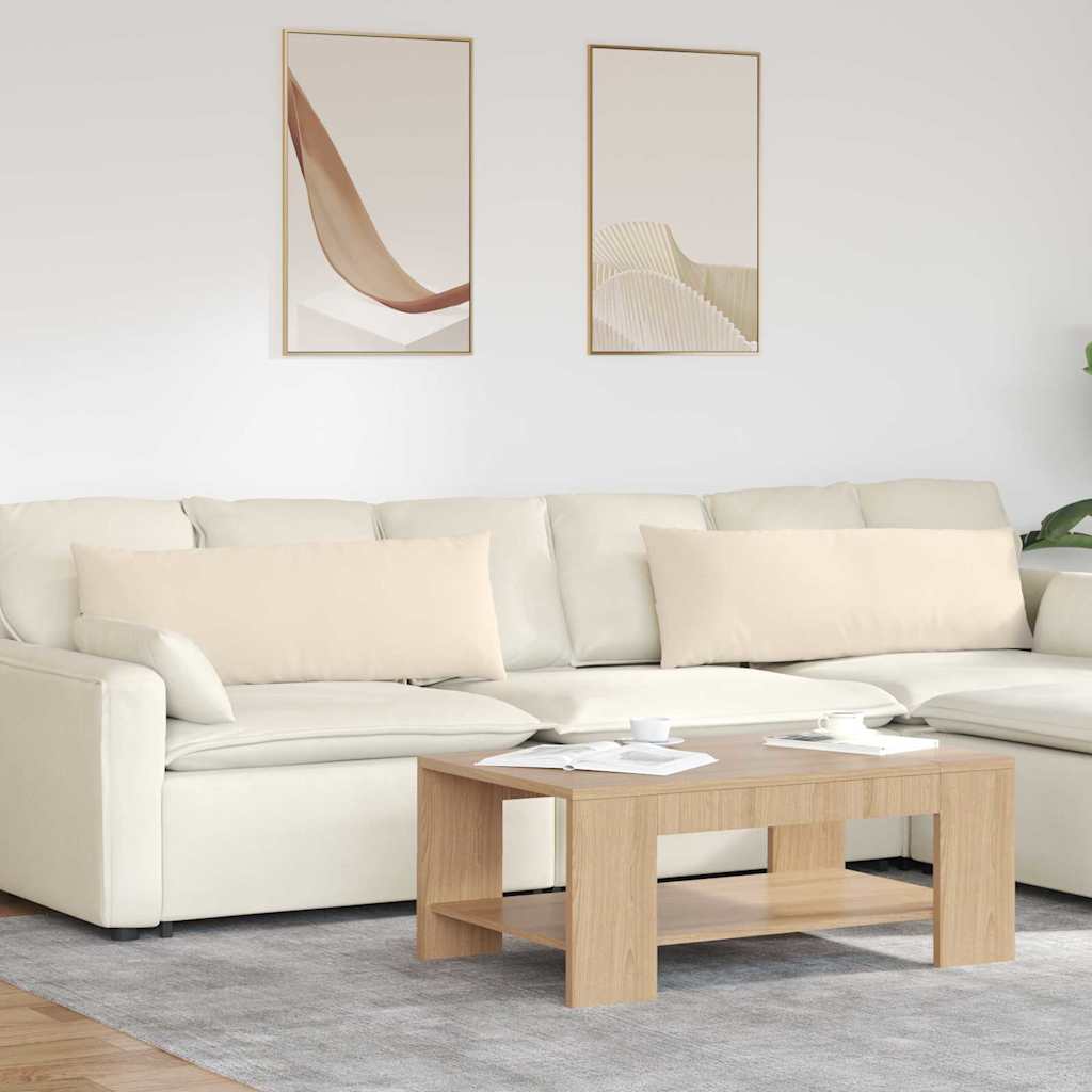 Sofakissen 2 Stück Taupe 50 x 30 cm Stoff