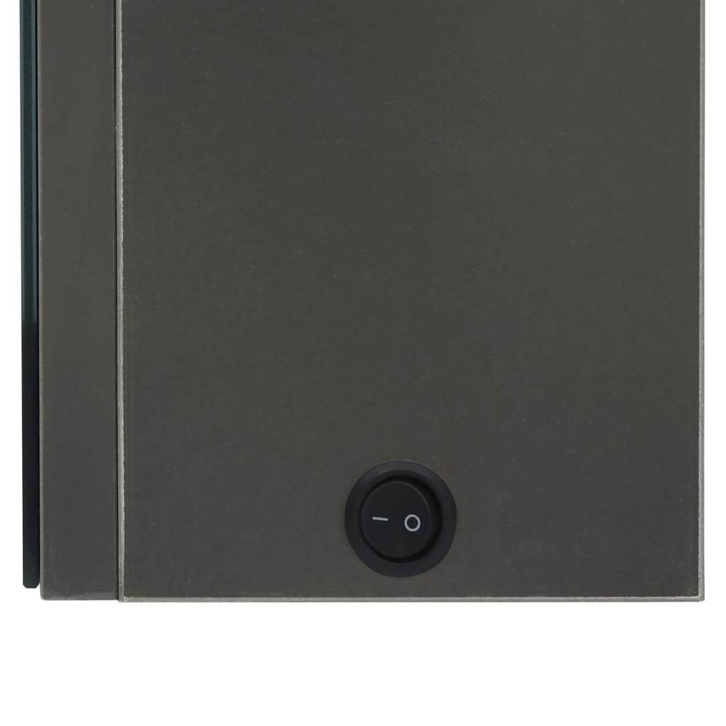 LED-Bad-Spiegelschrank Betongrau 50x14x60 cm