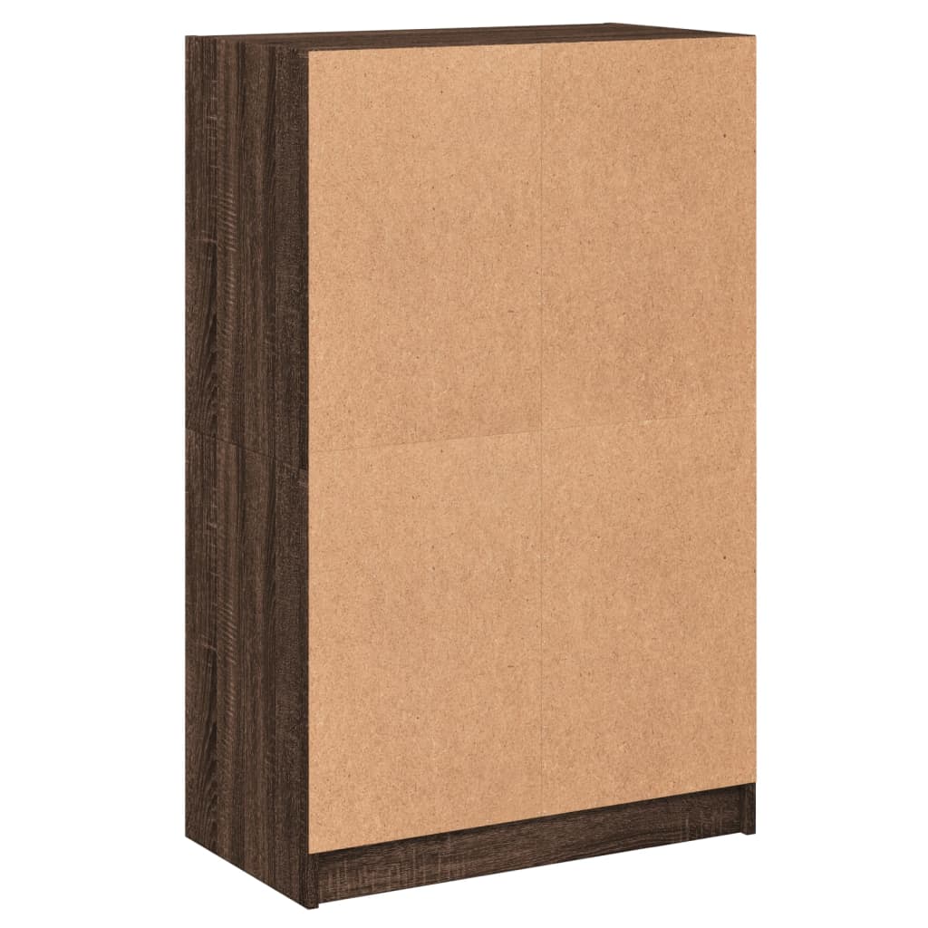 Bücherregal mit Türen Weiß 136x37x109 cm Holzwerkstoff