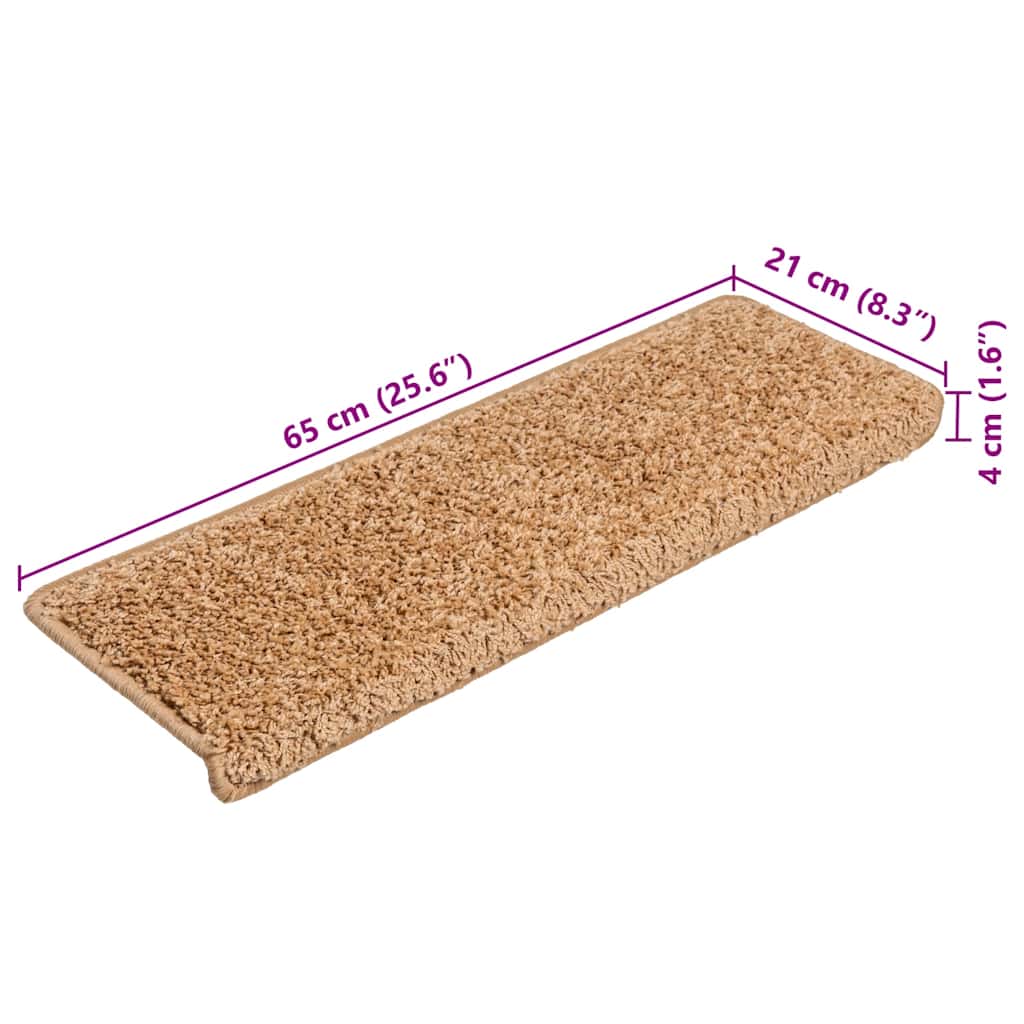 Stufenmatten 15 Stk. 65x21x4 cm Grau Rechteckiger Rand