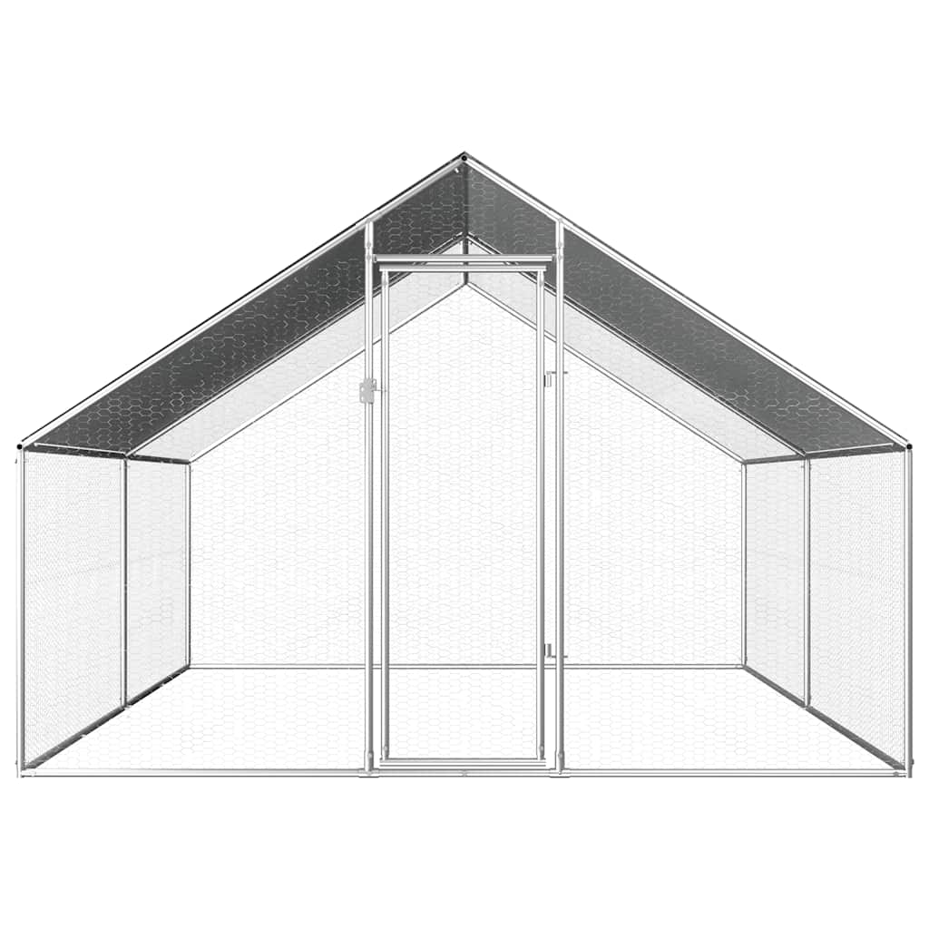 Outdoor-Hühnerkäfig 2,75x2x1,92 m Verzinkter Stahl