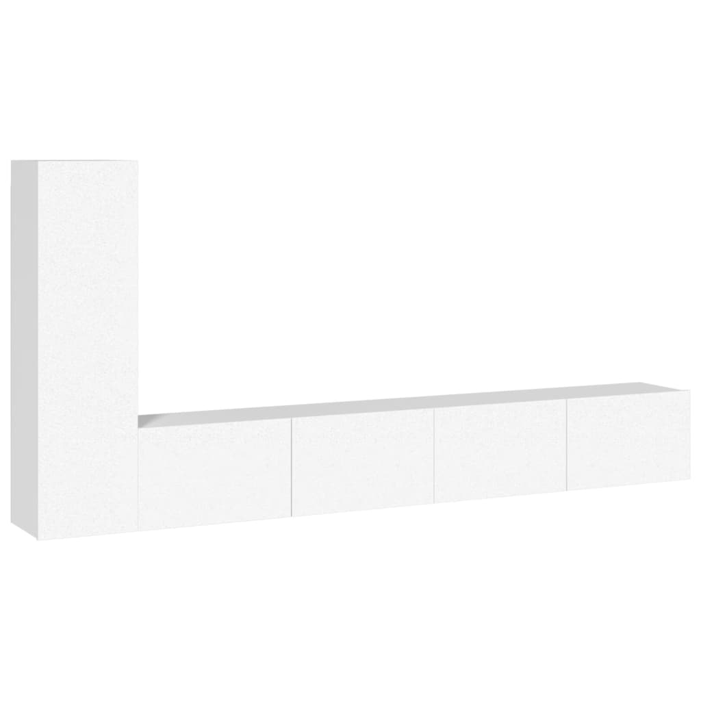 4-tlg. TV-Schrank-Set Weiß Holzwerkstoff