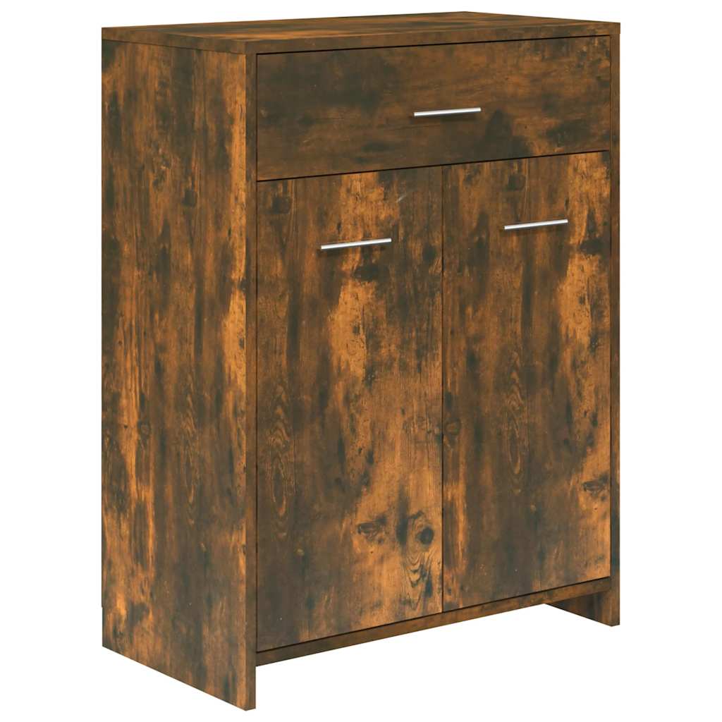Badezimmerschrank Weiß 60x33x80 cm Holzwerkstoff