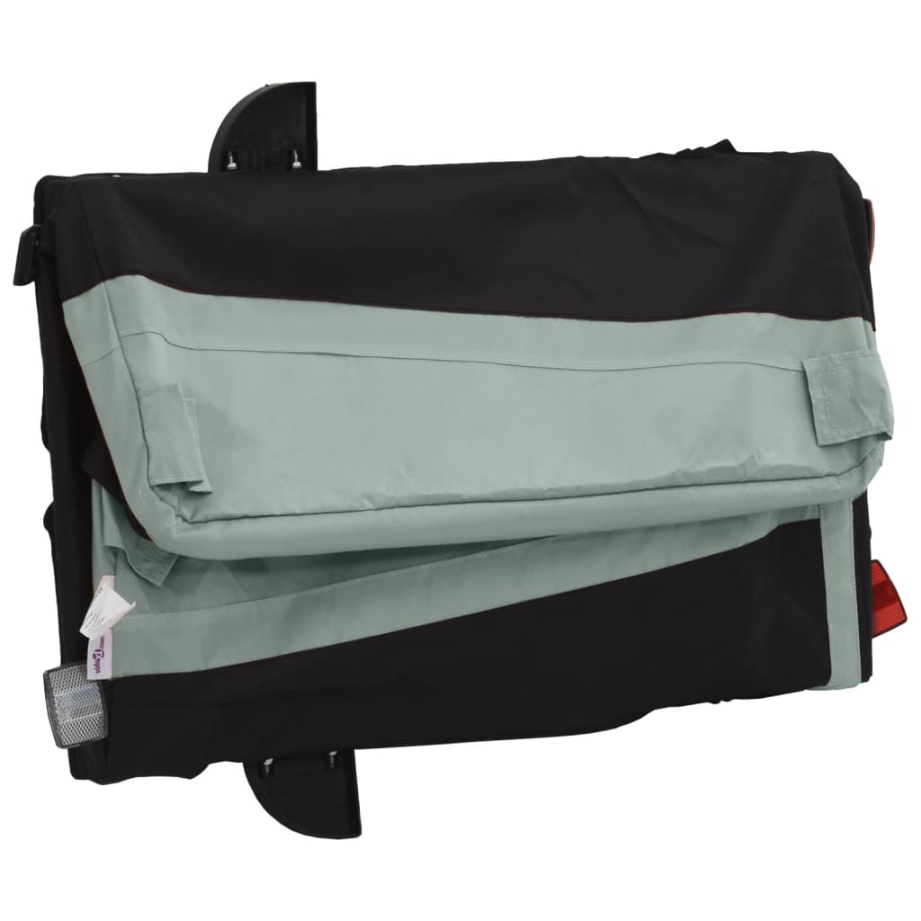 Fahrradanhänger Schwarz und Rot 30 kg Eisen