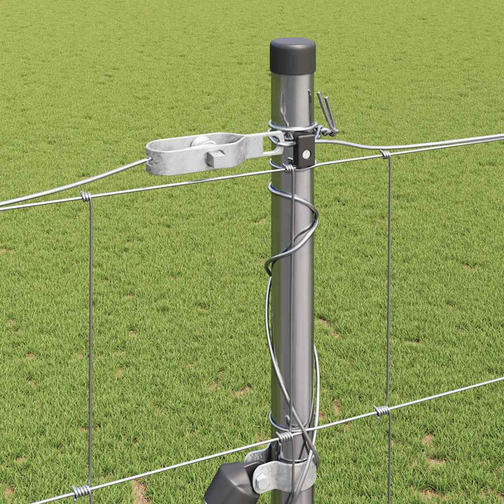 Ground Fix Geschweißter Drahtzaun 25 x 0,8 m Silber Netz