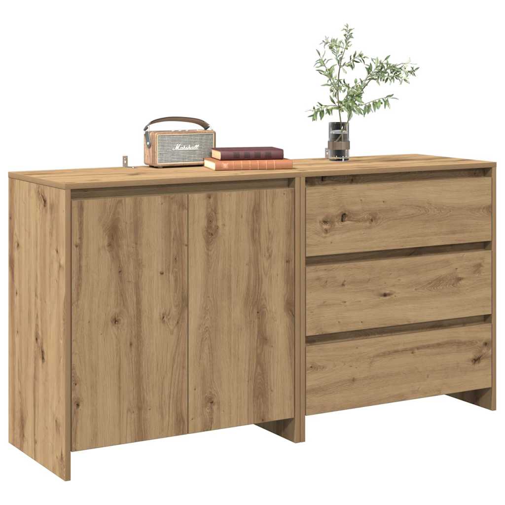 2-tlg. Sideboard Weiß Holzwerkstoff