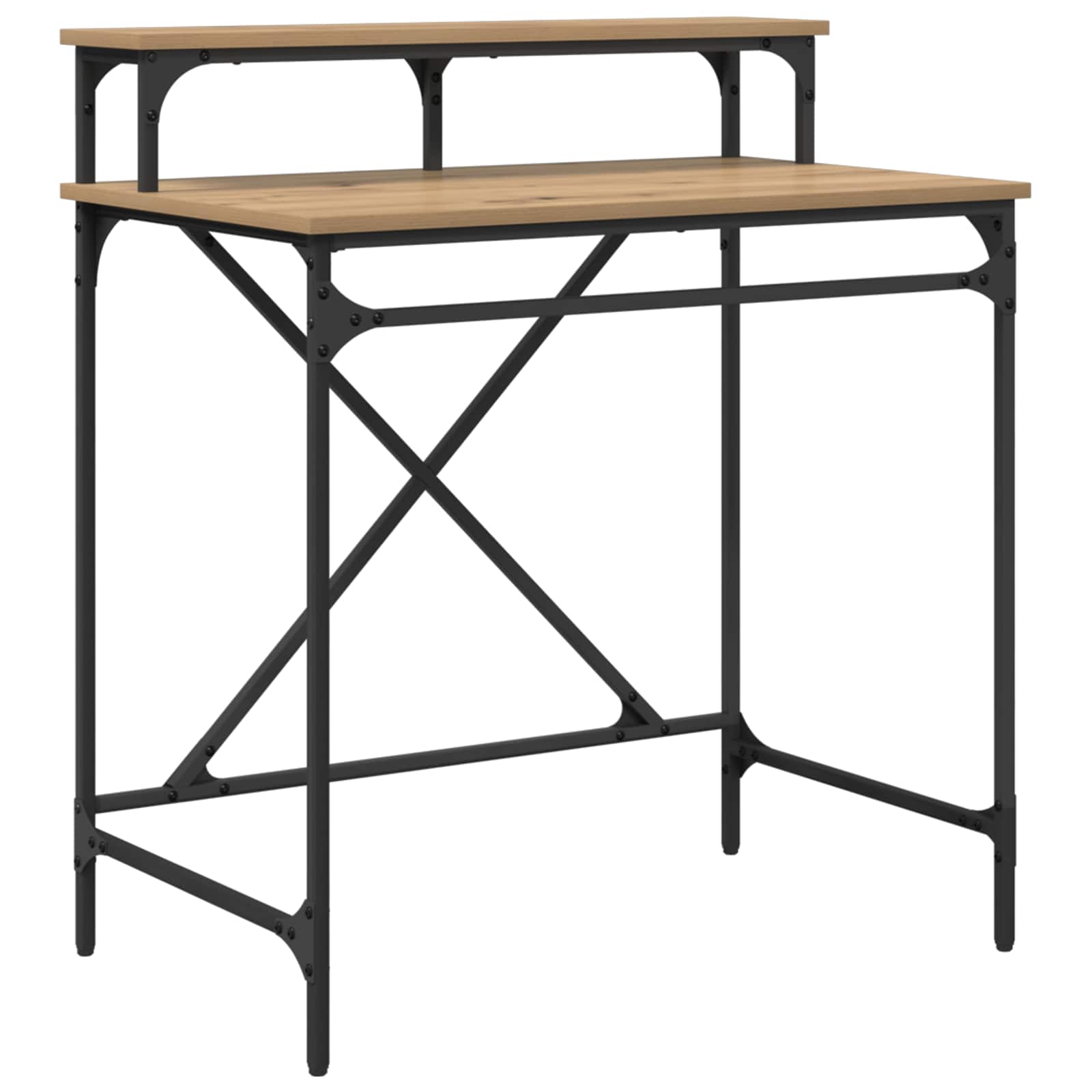 Schreibtisch Sonoma-Eiche 100x50x90 cm Holzwerkstoff und Eisen