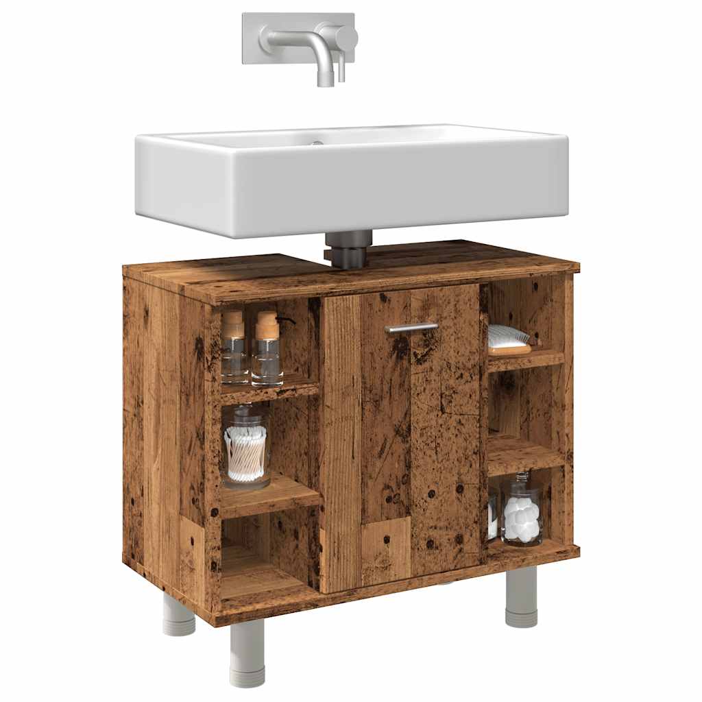 Badezimmerschrank Weiß 60x32x53,5 cm Holzwerkstoff