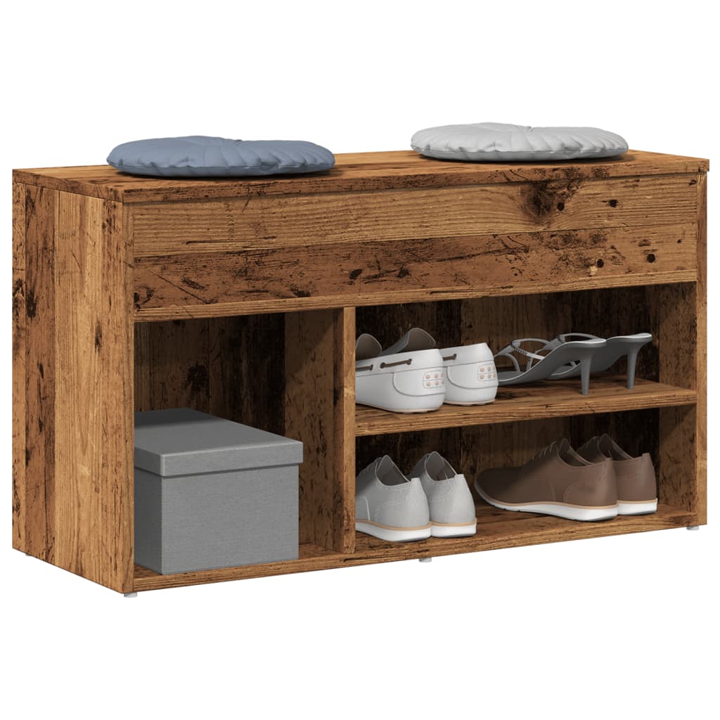 Schuhbank Weiß 60x30x45 cm Holzwerkstoff