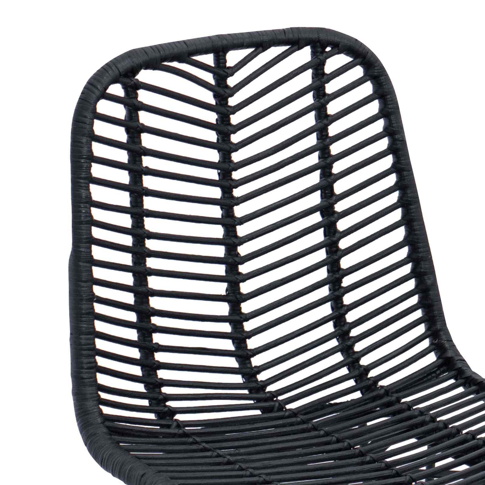 Barstuhl 2 pcs 44,5 x 54,5 x 97,5 cm Rattan und Eisen