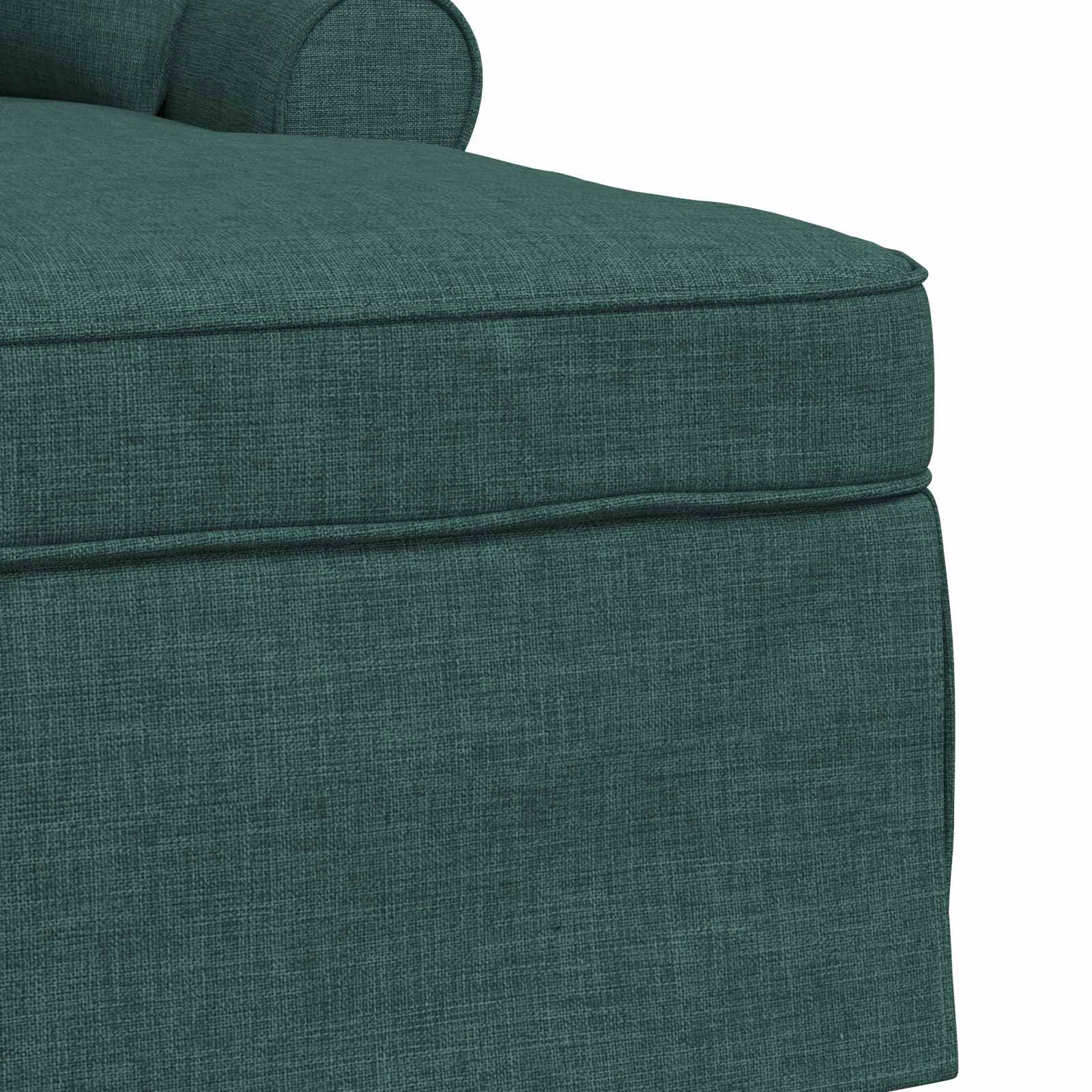 Chaise Lounge mit Rock mit Kissen 3 pcs Hellgrau Stoff