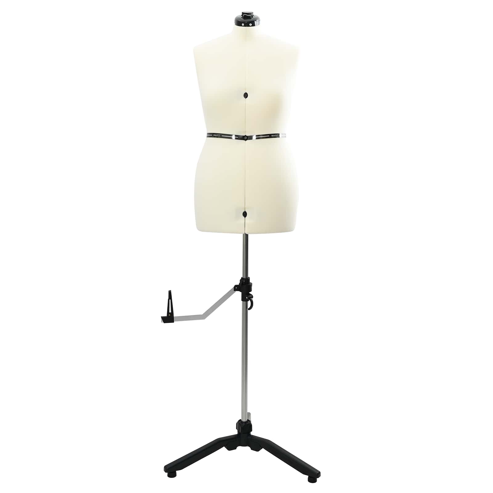 Verstellbare Kleiderform für Damen Creme S Samt