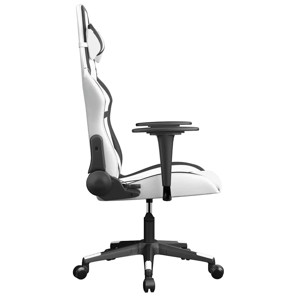 Gaming-Stuhl mit Massagefunktion Schwarz und Grün Kunstleder
