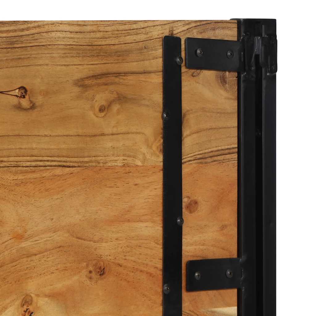 Kopfteil 100 cm Massivholz Mango und Eisen