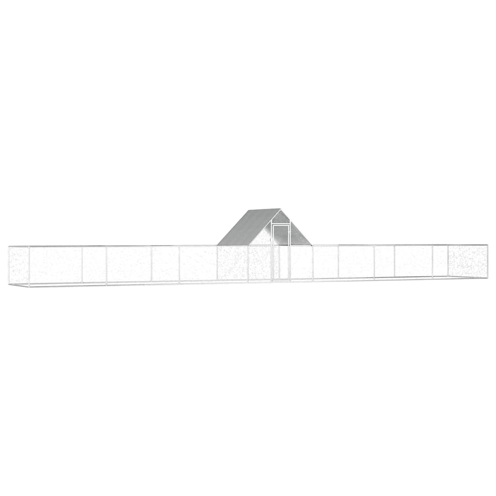 Hühnerstall 3x1x1,5 m Verzinkter Stahl