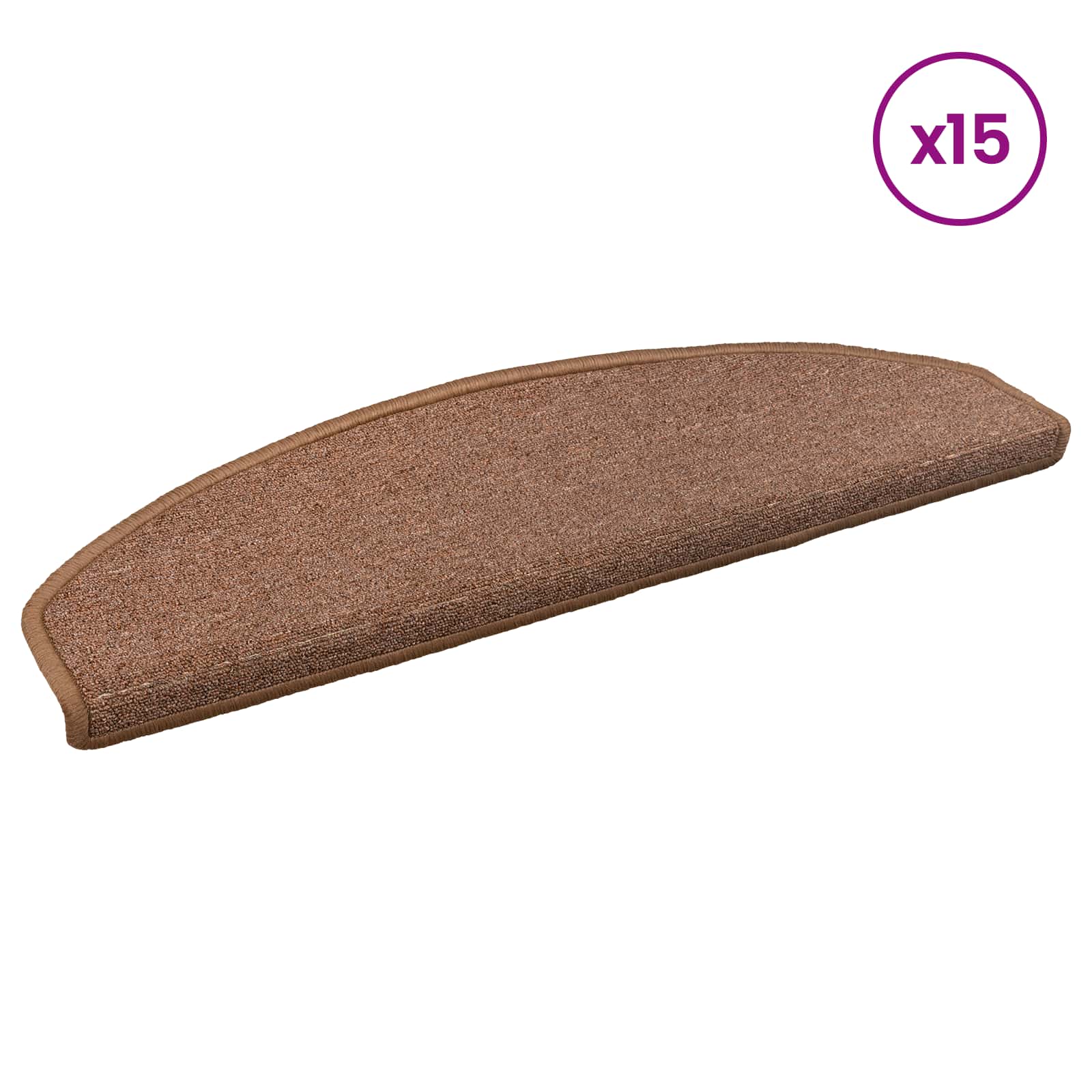 Stufenmatten 15 Stk. 56x17x3 cm Anthrazit Halbrund