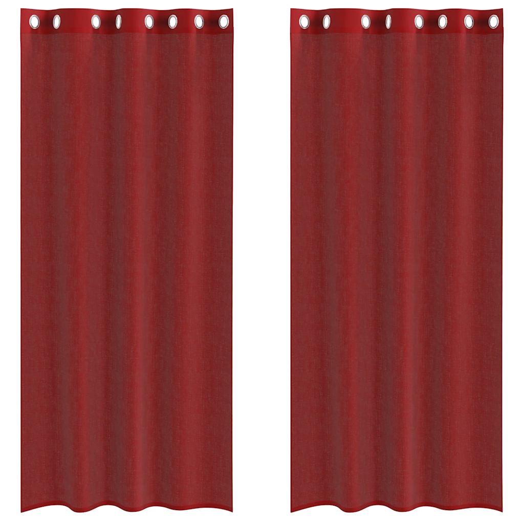 Voile Vorhänge mit Ösen 2 Stk. Apfelgrün 140x140 cm