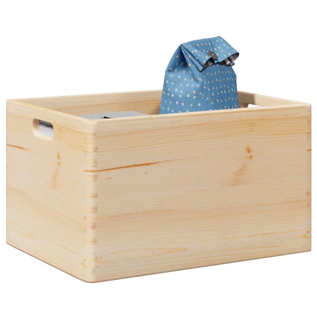 Holzkiste mit Deckel 40x30x13 cm Massivholz Kiefer