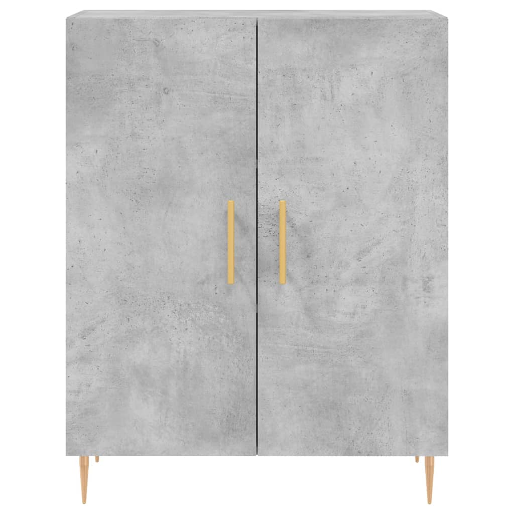 Highboard Hochglanz-Weiß 69,5x34x180 cm Holzwerkstoff