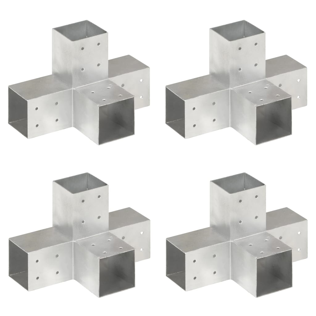 Pfostenverbinder L-Form Verzinktes Metall 71 x 71 mm