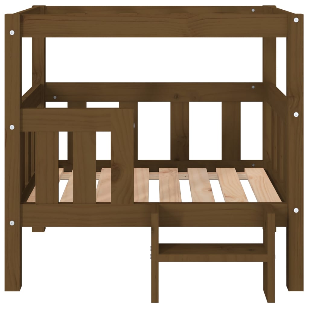 Hundebett Weiß 55,5x53,5x60 cm Massivholz Kiefer