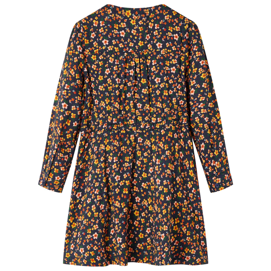 Kinderkleid mit Langen Ärmeln Marineblau 92