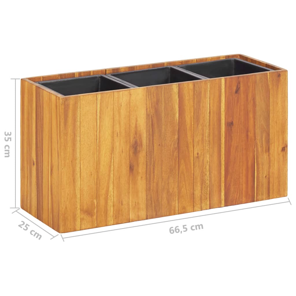 Garten-Hochbeet 24,5x24,5x25 cm Massivholz Akazie