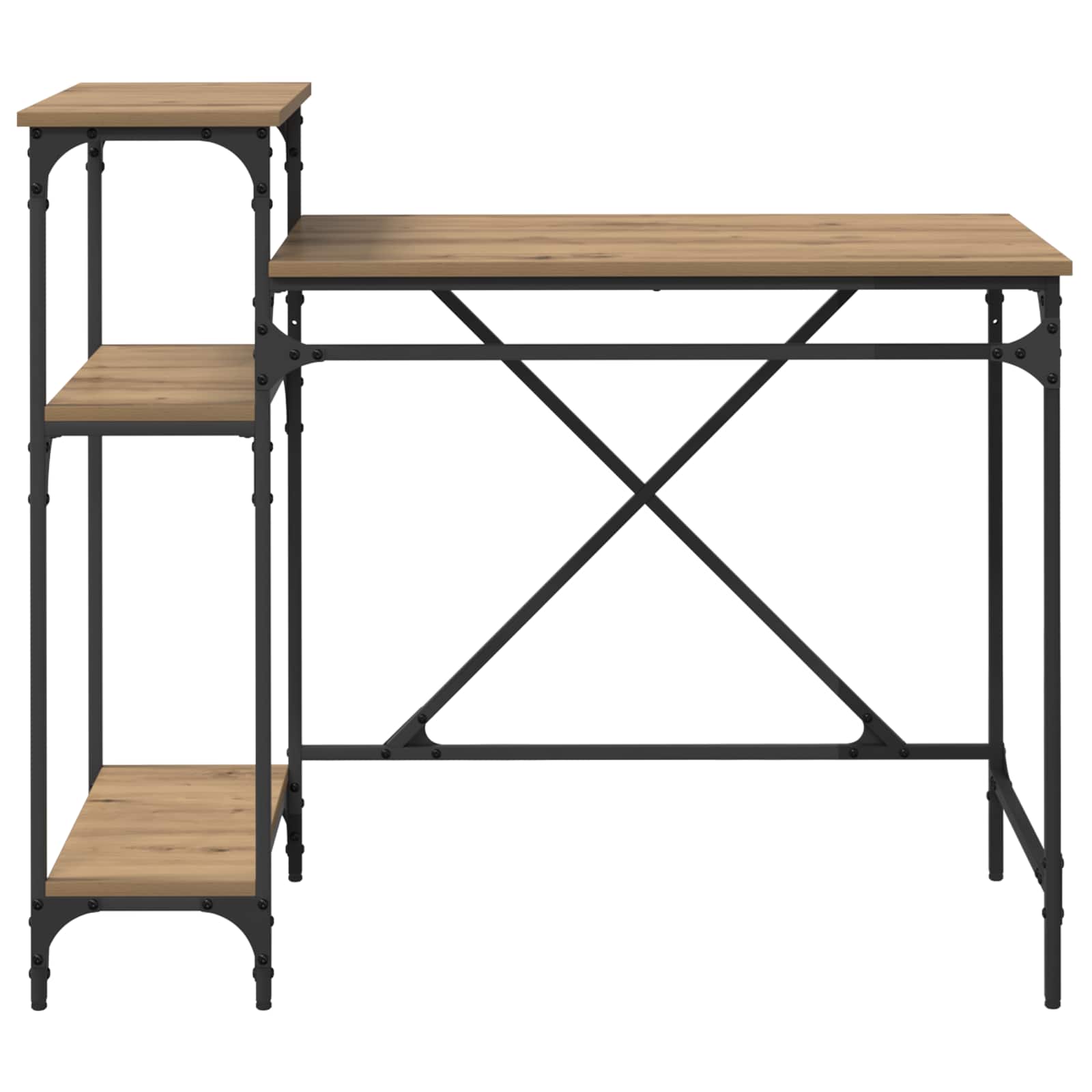 Schreibtisch mit Regal Sonoma-Eiche 135x50x90 cm Holzwerkstoff