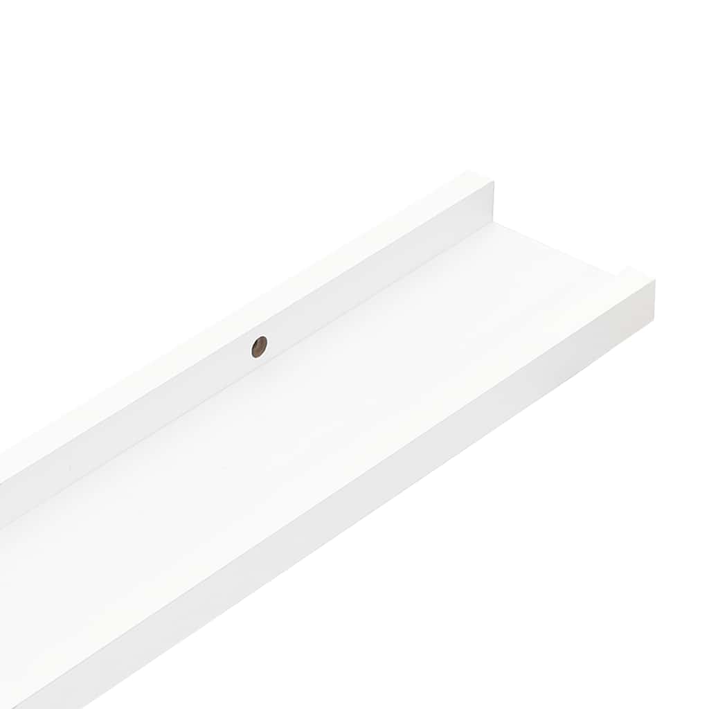 Wandregale 2 Stk. Hochglanz-Weiß 40x9x3 cm