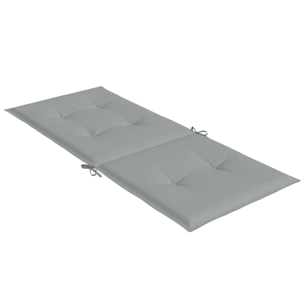 Hochlehner-Auflagen 2 Stk. Melange Anthrazit 120x50x7cm Stoff