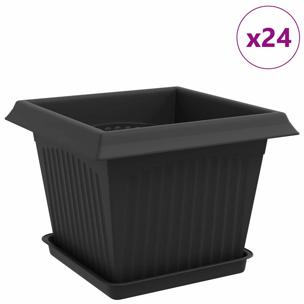 Blumentöpfe 6 pcs Ziegelrot 20 x 20 x 16 cm Kunststoff