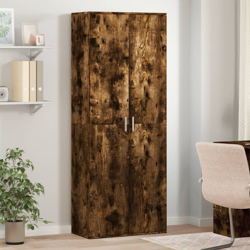 Highboard Weiß 70x35x180 cm Holzwerkstoff